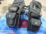 THE LEATHERWORKS 112P DELUXE WIDE ANGLE SADDLEBAGS REAR POCKETS 