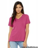 Bella Ladies  Relaxed Jersey V-Neck T-Shirt