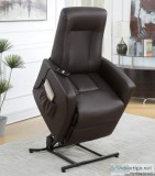 Power Lift Recliner Assistance Chair Espresso Bonded Leather &qu