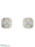 Buy White Gold Princess Cut Earrings Online  Araojewelry.com