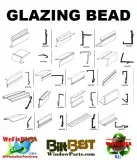Glazing Bead Snap-In Window Bead PVC Vinyl Wood Metal