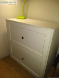 Set of matching white nightstands