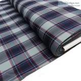 niform Plaid Fabric - 100% Polyester - Checked Pattern with Mult