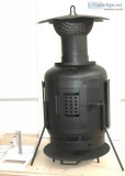 Cosmoshabby Yard stove. Recycled items. Hvy duty.