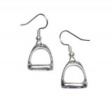 Solid Sterling Silver 3 Dimensional Iron Riding Stirrup Earrings