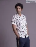 Cuban Collar Shirts  Qarot Men