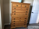 Oak dresser queen headboard and nightstand