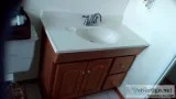 36&quot Oak bath sink cabinet