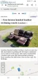 Free brown leather reclining couch