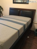 Orthopedic Memory foam Serta mattress bed w frame and headboard