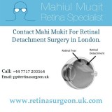 Contact Mahi Mukit For Retinal Detachment Surgery in London.