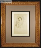 Original Etching Margot in a Bonnet 1 by Mary Cassatt