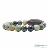 Satyamani Natural Energized Blood Stone with Tibetan Bead