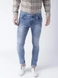 Men s Blue Denim Slim Fit Stonewashed Jeans