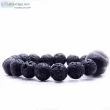 Satyamani Natural Energized Lava with Tibetan Bead