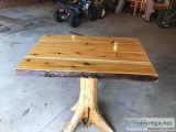 new 48LX33WX40T stump log cedar pub table for sale