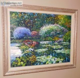 The Pond Giverny Original Oil on Canvas by Howard Behrens