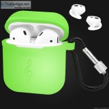 AirPods Protective Silicone Case Strap and Ear Hooks (Nightglow 