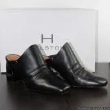 New H by Halston Kelsey Leather Mules