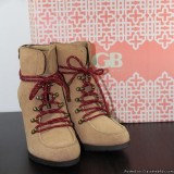 Gianni Bini Suede Hiker Boot Bootie Hunny Tan