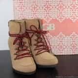 Gianni Bini Suede Hiker Boot Bootie Hunny Tan