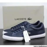 New Lacoste Lerond BL 1 Leather Trainer Navy Blue