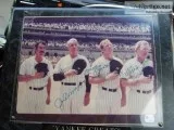 Vintage Signed Mantle DiMaggio Plaque
