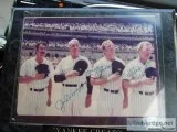 Vintage Signed DiMaggio Mantle Plaque