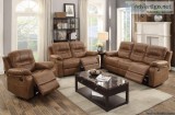 Dark Brown Leatherette Reclining Sofa Set 3pc &quotWHOLESALE&quo