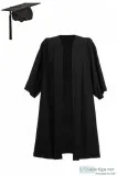 Affordable Academic Gown and Elasticated Mortarboard Cap