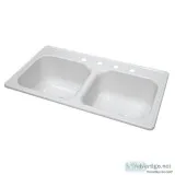 NEW in Box Lyons Top Mount 33&quot White Acrylic 4-Hole Double B