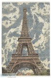 Eiffel Tower Handmade Wool Carpet and Rug