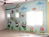 creative cartoon wall Art painting in Hyderabad