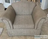 Big green jag print chair