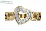 Attractive Heart Ring with diamonds