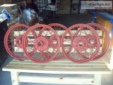 Set of 5 Model T wire spoke wheels