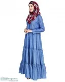 Modest Blue Denim Abaya
