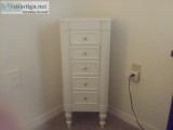 White tall jewlery cabinet