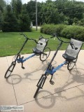 Recumbent bicycles made by Burley