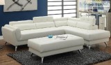 NuevoNew White Sectional Sofa Living room  2pc Sectionals Sofa C