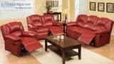 Red Burgundy Bonded Leather New YumaEl Centro 3pc
