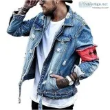 Contact Oasis Jackets for bulk ordering trendy denim jackets man