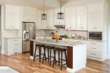Sleek  and Modern Polar White Kitchen Cabinets from GEC Cabinet 