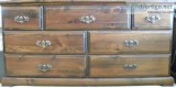 Bedroom Furniture - all wood Dresser 5 Drawer Chest and 2 Night 