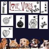 Pet Keepsake Vial Prayer Box Pendant Charm With Silver Chain