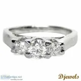 Solitaire Diamond Engagement Ring with three Stone