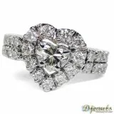 Solitaire Diamond Engagement Ring in Heart Shape
