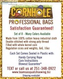 Set of 8 Bags Corn Hole  Warranty