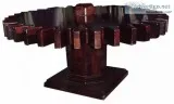 Mahogany Wagon Wheel Coffee Table