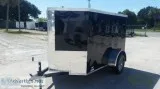 5 x 8 Midnight Black Enclosed Cargo Trailer WV-nose -13950